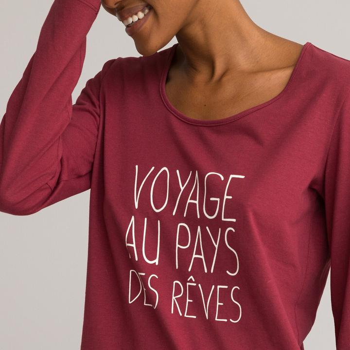 Produktbild La Redoute Collections Pyjama mit langen Ärmeln aus Baumwoll-Jersey (W32/L34)