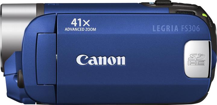 Produktbild Canon Legria FS306, Flash Camcorder, 37x Zoom, Blau (37 x)