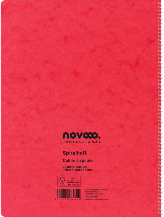 Actual product image Novooo Spiralheft assortiert (A4, Lined)
