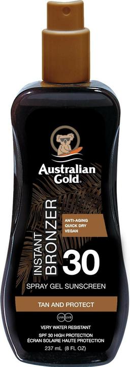 Australian Gold Gel mit Bronzer (Sonnenspray, Sonnengel, SPF 30, 237 ml)