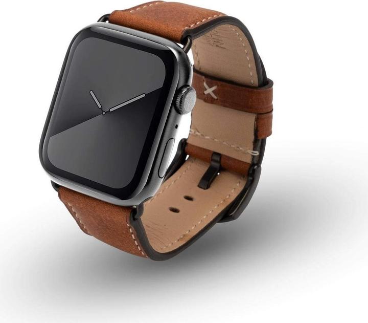 JT Berlin Watchband Charlie | Apple Watch Ultra/42/44/45mm | brown - stainless steel black | M | 10839 (Stainless steel)
