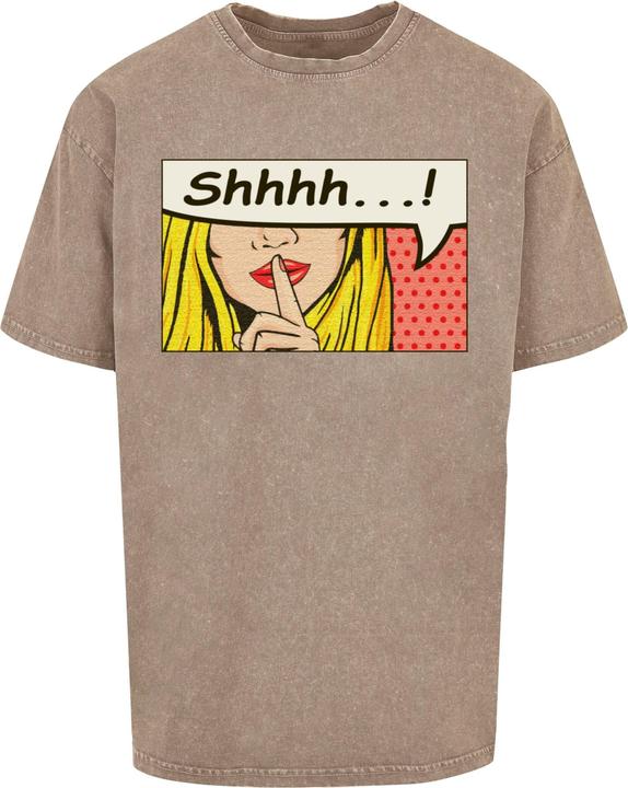 Merchcode Silent Sign Comic Acid Washed Oversized Tee - 116363 (L)