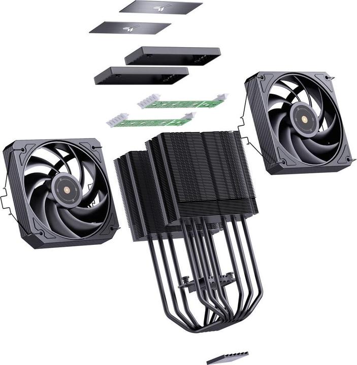 Actual product image Jonsbo HX6280 CPU-Kühler, PWM, RGB - 130mm, schwarz