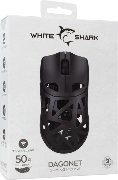 Actual product image White Shark Computer mouse GM-5019 Dagonet Wireless 24000 dpi Black