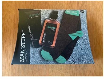 Image du produit Technic New & Sealed Man Stuff Men's Toiletry Gift Set Socks Body Wash Spray Vegan (Set manucure)