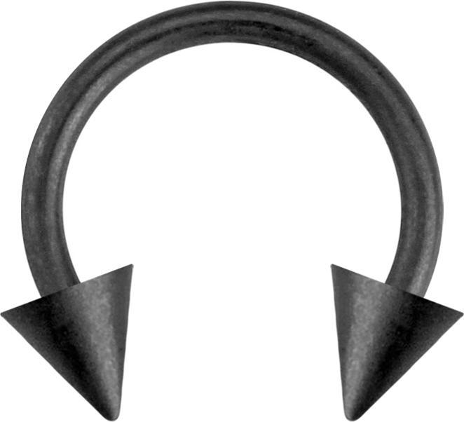 Immagine prodotto Star Piercing Micro Circular Barbell nero opaco con due coni (Acciaio chirurgico 316L, senza ottone)