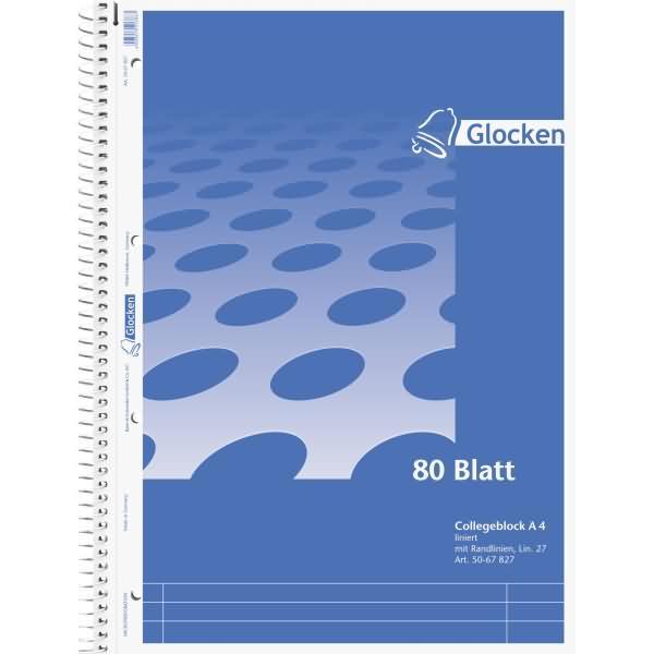 Actual product image Glocken College notepad 'Bells (A4, Lined, No binding)