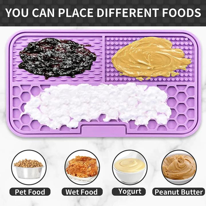 Actual product image Alopini Pet Placemat Cat Slow Feeding Mat Dog Lick Mat Silicone Pets Eat Slowly