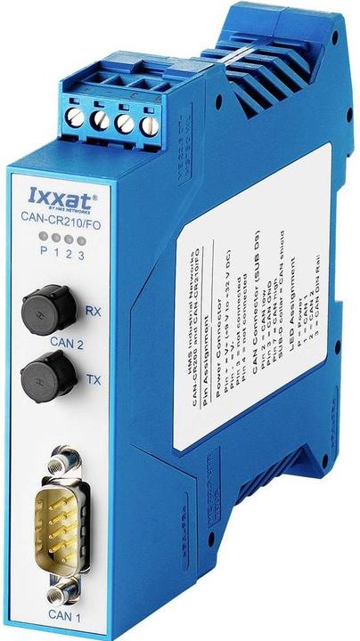 Produktbild HMS CAN Umsetzer Bus D-SUB9 Glasfaser F-ST Ixxat 1.01.0068.46010 Betriebsspannung -
