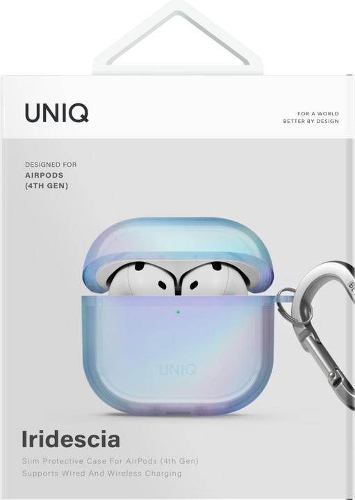 Produktbild Uniq Case Iridescia for AirPods 4 Hang Case blue (Ladecase Hülle)