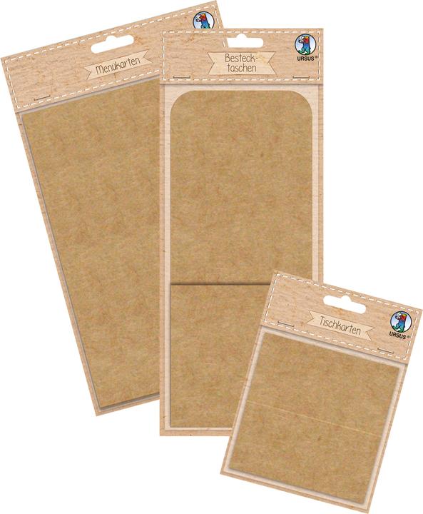 Image du produit Ursus Pochettes à couverts "Kraftkarton", 6 pièces (250 g/m², 6 x)