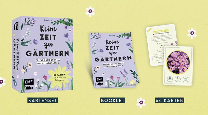 Produktbild Kartenset: Keine Zeit zu gärtnern - 64 Karten - Einfach und schnell zum Blumengarten (Deutsch)