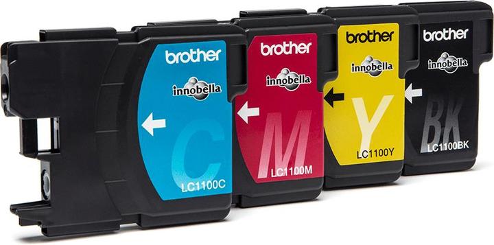 Actual product image Brother LC1100VALBP, Black, Cyan, Magenta, Yellow, 4 pc(s), 450 pages, 325 pages, Multi pack