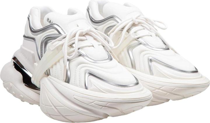Immagine prodotto Balmain unicorn wave neoprene and leather sneakers white color (40)