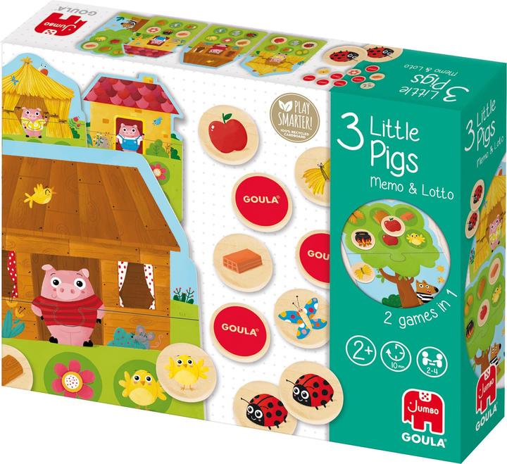 Produktbild Jumbo 3 Little Pigs Memo&Loto (Deutsch)