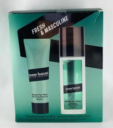 Image du produit Bruno Banani Made for Men Gift Set Déodorant Naturel Spray 75ml + Gel Douche 50ml