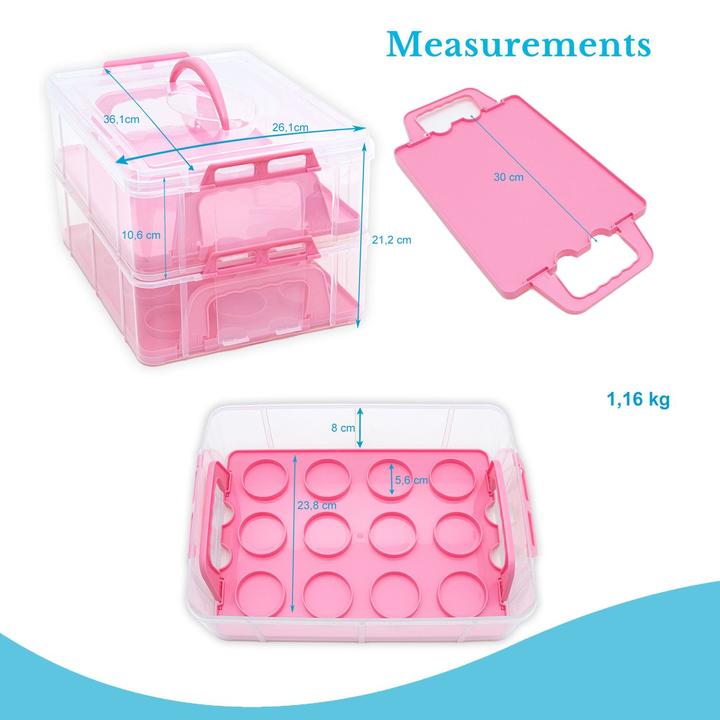Produktbild Intirilife Kuchen Cupcake Transportbox