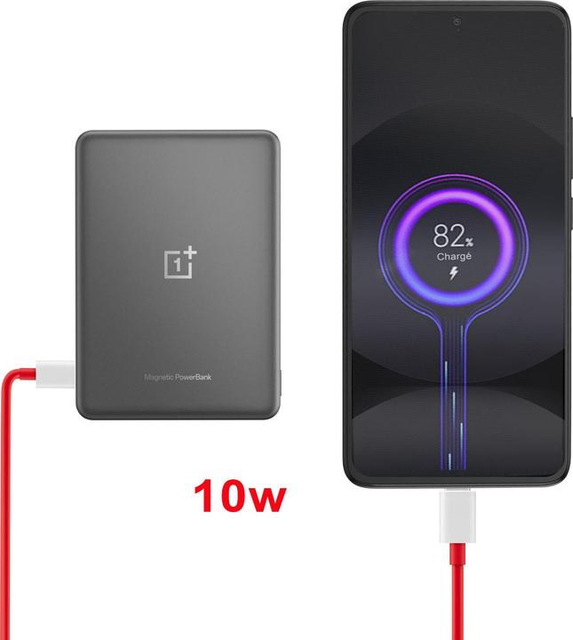 Produktbild OnePlus Slim Wireless Magnetic Power Bank, 5000 mAh, grau (5000 mAh, 10 W)