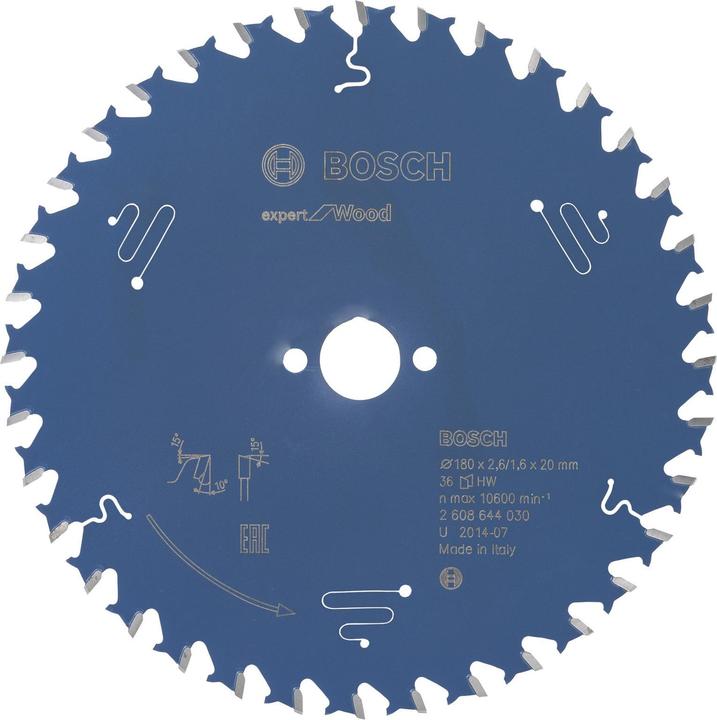 Actual product image Bosch Professional Zubehör Circular saw blade Expert for Wood, 180 x 20 x 2.6 mm, 36