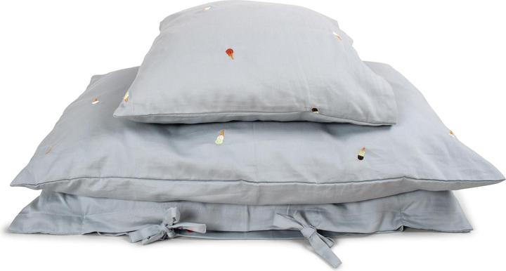 Produktbild Filibabba Babybettwäsche – Cool Summer Stickerei – Pearl Blue (70 x 100 cm, 40 x 45 cm)