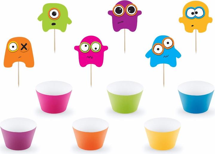 Produktbild Partydeco Cupcake-Kit Monster (12 x)
