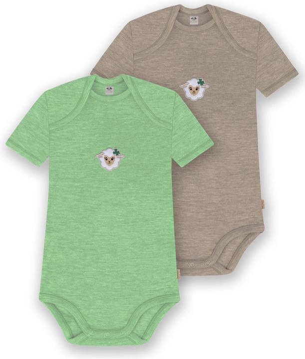 Normani 2er Set Baby Merino Body Kurzarm „Tauranga" - 9297 (62)