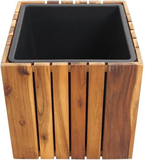 Image du produit Mendler Jardinière HWC-L24, carrée 32x32x32cm Outdoor Acacia, marron (32 cm)