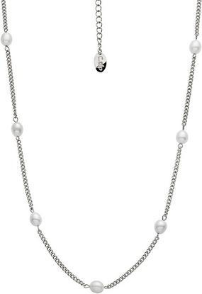 Crystalp Graceful steel necklace with Tide Pearls 12243.E
