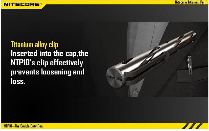 Image du produit Nitecore Stylo en titane (Argent)