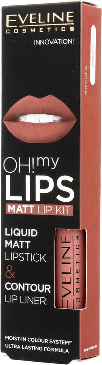 Eveline Oh My Lips lipstick 4.5 ml + pencil 08 Lovely Rose (08 Lovely Rose)