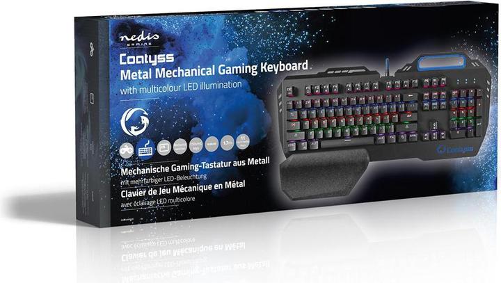 Produktbild Nedis Mechanische Gaming-Tastatur GKBD400BKUS - US International (US, Kabelgebunden)