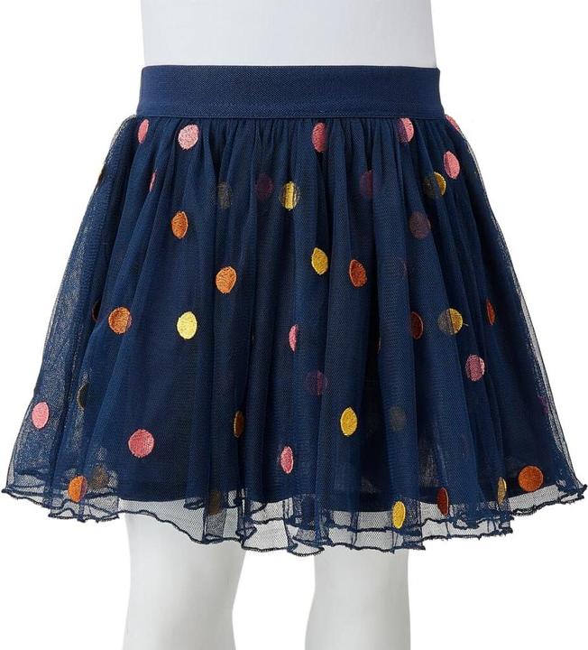 Actual product image VidaXL Children's tulle skirt with dot pattern navy blue 116,Material (116)