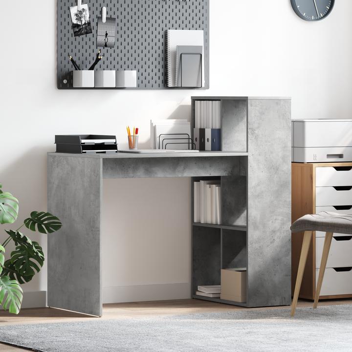 Produktbild VidaXL Schreibtisch Beton Grau Holzwerkstoff mit Betonoberfläche Mittel