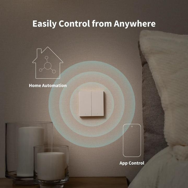 Actual product image Aqara Smart Wall Switch H1 Grey No Neutral, Single Rocker (Zigbee)