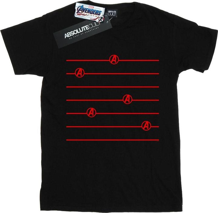 Avengers Endgame Logo Stripes TShirt (L)