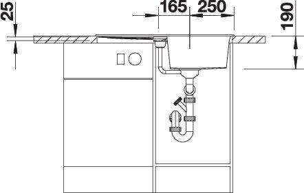 Produktbild Blanco Metra 45 S (Aufsatzspülbecken, 50 cm, 78 cm)