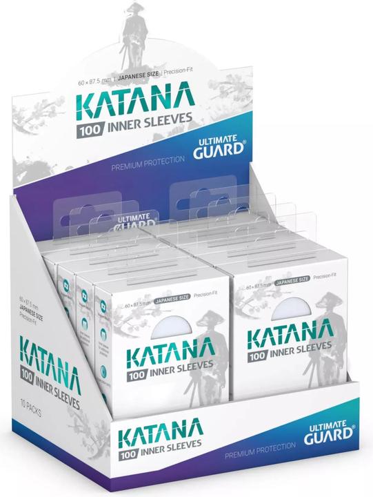 Image du produit Ultimate Guard 100 pochettes Katana Inner Sleeves Japanese Size Transparent