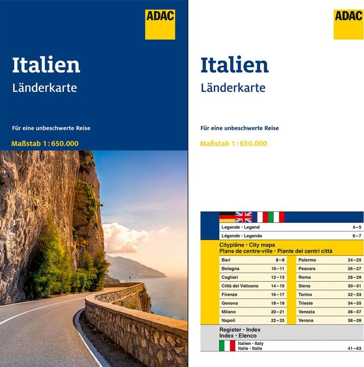 Produktbild Länderkarte Italien 1:650 000