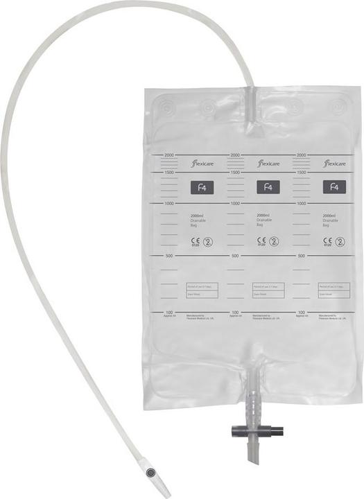 Produktbild Flexicare Flexicar Urinbeutel 2l 100cm Ablauf Rücklaufventil (10 Stk)