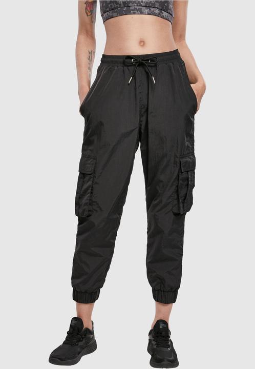Actual product image Urban Classics Ladies High Waist Crinkle Nylon Cargo Pants (5XL)