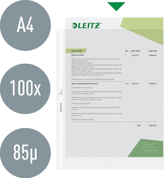 Actual product image Leitz Standard brochure cover (A4, 100 x)