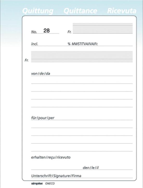 Immagine prodotto Simplex Libro delle ricevute senza carta carbone (100 x)