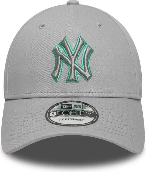 Actual product image New Era 9Forty Strapback Cap Outline New York Yankees Grau