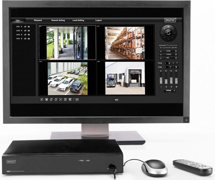 Produktbild Digitus Full HD Hybrid AHD und NVR Kit (1920 x 1080 Pixels)