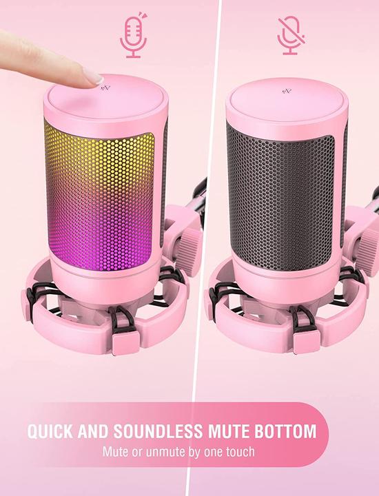 Image du produit Fifine A6V USB RGB Gaming Mic rose