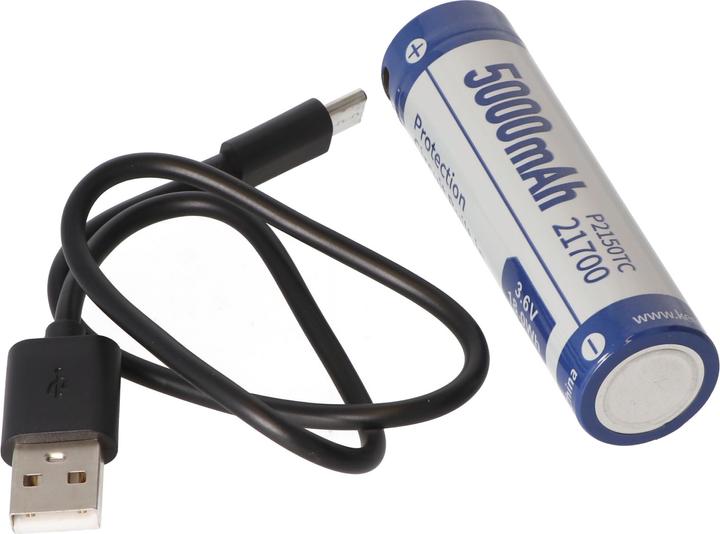 Produktbild Keeppower Akku 2 Stück 21700 mit PCB Schutz inkl. USB-C Lademöglichkeit (2 Stk., 5000 mAh, Akku)