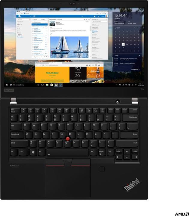 Actual product image Lenovo ThinkPad T14 Gen 2 20XL (14", AMD Ryzen 5 Pro 5650U, 8 GB, 256 GB, DE)