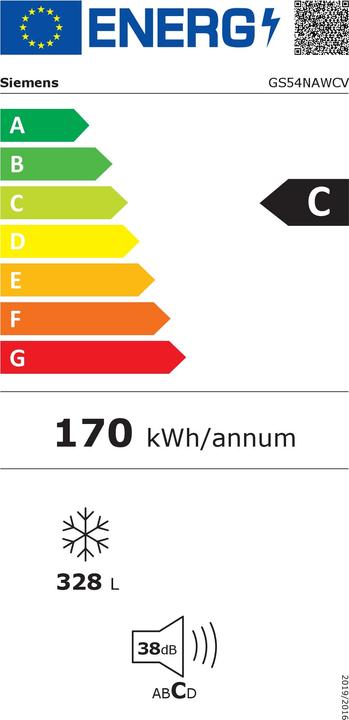 Energie-Label Siemens GS54NAWCV (Freistehend, 328 l)