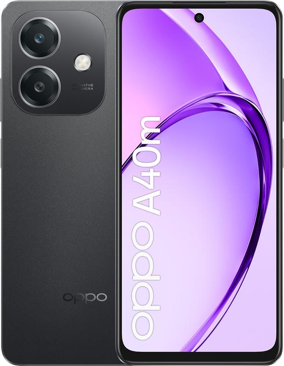 Produktbild OPPO A40M (256 GB, Sparkle Black, 6.67", Dual SIM, 50 Mpx, 4G)