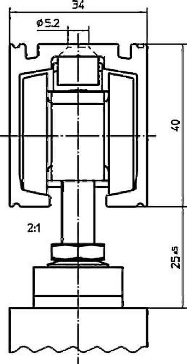 Produktbild Geze Einzugsdämpfung Perlan 140 SoftStop 80 kg EV 1 Erweiterungs-Set 575 - 900 mm